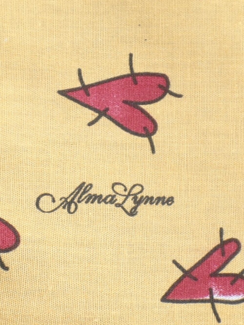 Alma Lynne 1997 Cross Stitch Heart Scarf HAV-A-HANK Brand Bandana - Picture 8 of 8